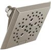 DELTA FAUCET 52664-SS H2Okinetic - Soffione doccia angolare moderno Raincan, in acciaio inox