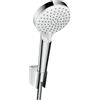 hansgrohe Crometta Set supporto doccia Vario EcoSmart 9 l/min con flessibile doccia 160 cm, bianco/cromo, 26694400