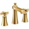 Moen TS6984 Flara - Maniglia a due manici, 20 cm Widespread - Kit di finiture per rubinetto del bagno, senza valvola, cromato, TS6985BG, 0V