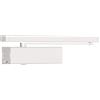 Bricard 6481021BL10 Chiudiporta Tecnologia pignone cremagliera eccentrato, Forza 2-5 (100kg), braccio a scorrimento, Montaggio invertito lato palmelle,Bianco