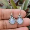 Orecchini Artigianali In Argento Sterling 925 Con Pietra Di Luna Naturale A-81A
