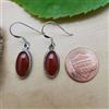 Carino Rosso Carnellian Gemma 925 Argento Sterling Fatto a Mano Orecchini A-58A