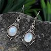 Orecchini Artigianali In Argento Sterling 925 Con Pietra Di Luna Naturale A-132A