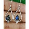 Orecchini Artigianali in Argento 925 con Gemma Labradorite Naturale A-70A