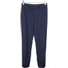 Suitsupply Brescia Pantaloni Donna UK28R Blu In Lana Plissé Foderati Formale