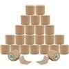 ANAMPION 24 Rotoli Benda Elastica Coesiva 5cmx4.5m Garza Autoadesiva Bende | Nastro Crossfit Bendaggio Sportivo Non Tessuto Autoadesivo Benda Salvapelle Fasciature Per Pet Vet Wrap,Mani,Piedi,Ginocchia