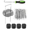 QinyOulhause Set 80 Picchetti da Giardino in Acciaio Zincato 150×40×3 mm con 80 Rondelle e 1 Hering Fissaggio Telo Pacciamatura Recinzioni, Rete e prato sintetico