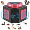 Cossify Ultrasuoni per Ratti, Repellente Ultrasuoni per Topi 360° con Luce LED Repellente Ultrasuoni Dissuasori per Topi Roditori Parassit Ratti Ragni Falene Formiche