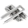 Ogrodzenia Wiklinowe 100 Picchetti Giardino Telo Pacciamatura in Acciaio Robusto Galvanizzato Ancoraggio, Ø 4 mm, 250 mm Lunghezza x 70 mm Larghezza, Picchetti a U per Reti, Recinzioni