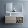 doporro Mobile Bagno Sospeso Mobile Sottolavabo 120x46x49 cm con Lavabo | Marrone Chiaro, Open F148 Colossum820