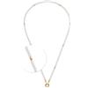 Jewels BY Leonardo Collana Clip & Mix Christa, Gioiello per Collo in Acciaio Inox Dorato, Perle di Imitazione Bianche con Elementi d'oro, Lunghezza 70-71,3 cm, Regalo per Donne, 025567