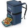 Ninja FrostVault Go Zaino frigo da esterno 23 litri 36 lattine Ghiacciaia a zaino con scomparto Dry Zone, Blu Navy FF136EUUKNV