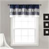 Lush Decor Tenda per finestra con paillettes, 45,7 x 132,1 cm (lunghezza x larghezza), blu navy e bianco