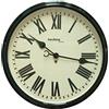 techno line WT 7050 Orologio da Parete, Metallo, Nero, 50x6x50 cm