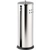 Relaxdays Portarotolo Relaxdays, 3 Rotoli, HxP: 37 x 14,5 cm, Inox, Supporto per Rotoli di riserva, Argento