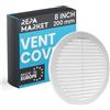 Repa Market Griglia di ventilazione rotonda bianca 200 mm (apertura Ø) - griglie di ventilazione in plastica - Griglia di ventilazione con zanzariera per pareti, soffitti