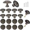 ShipeeKin 20pcs Mobili Bottoni Vintage Cassettiera Armadio Bottoni Fiori Mobili Pomello Ottone Antico Maniglie Mobili 30mm Per Armadi, Porte, Cassetti, Cucina, Ecc.