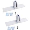 SagaSave 2 Morsetto Divisorio da Scrivania a Forma di T, in Lega di Alluminio, Staffa Divisoria con Base Autoportante per Partizioni da 2-20mm (Bianco)