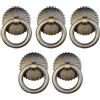 TopHomer Confezione da 5 maniglie per cassetti, antichi pomelli in ottone per porte, cassetti, credenze (35 mm)