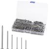 APOMOONS Set ci 700 Chiodi In Acciaio In 6 Misure, da 20 mm A 50 mm Chiodini per Quadri Muro Chiodi Corti E Lunghi per Appendere Quadri, Fai Da Te, In Legno E Cemento, con Scatola di Immagazzinamento