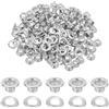 QUARKZMAN 100 Set Occhielli, 3mm Ottone Autoserranti Occhielli Metallici Con Rondelle Per Cinture, Scarpe, Abbigliamento, Nuclei Perline, Progetti Fai Da Te, Colore Argento