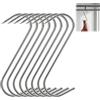 Heozhuyi 8 PzGancio a S per Carne, Gancio a S in Acciaio Inox, Ø 5 mm Ganci S, Ganci Acciaio Inox per pesce, trota, affumicare