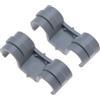 Keple 16 mm Clip doppie per condotti, staffa a sella per tubi 16-19 mm - Raccordi in plastica per tubi rigidi e corrugati - Compatibili con chiodatrice a gas - Fissaggi parete/pavimento, clip cavi (25 pz)