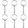 INCREWAY Pin a sgancio rapido, 6 pezzi Hardware a sgancio rapido in acciaio al carbonio Bimini Top Pin Marine Hardware (Dia 6mm * Lunghezza 32mm)