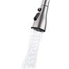 Yuanny 3 Funzione rubinetto cucina Testa a spruzzo, YUANNY Pull Out Testa di ricambio per soffione doccia 360 ° Girevole, rubinetto cucina doccetta estraibile, Nichel Spazzolato, Universal G 1/2