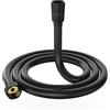Yuanny Flessibili doccia Tubo Doccia nero in PVC 1.5M,YUANNY Tubo Doccia da Anti Torsione con Protezione Antipiega，Attacco Universale G1/2