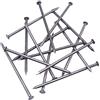 SKIR'CO (350 pz) Chiodi in acciaio 3,0 x 80 mm, a testa piatta e tonda, chiodi comuni multiuso per legno