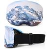 RALSPEC Snowboard Ski Goggle Lens Protector Anti Graffio Copertura Protettiva per Occhiali da Sci Morbido Calzino in Microfibra - Montagna