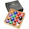 Cue-King Set di palline da biliardo Black Edition, grado AA+, 5,1 cm, con palline da biliardo a puntini, set di palline da biliardo, set premium