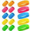 mizikuu Polsini Tennis anni 80, 15 Pezzi Neon Sweatband Set Morbido Polsini Palestra 10 pezzi Polsini e 5 elastici capelli Retro Party Accessori per Discoteca Costumi Decorazione Palestra Yoga