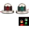 Youngine Sorgenti luminose a LED per navigazione, in acciaio inox leggero, a 12 V, per barca a vela, yacht, di segnalazione, di colore rosso e verde