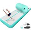 airtrack matte air roll ginnastica artistica con air roller,Tappeto da ginnastica da 10 cm premium con pompa ad aria | Pista per tumbling resistente 3 m/4 m con rullo gonfiabile 100x60 cm