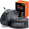 YunSCM 2PCS 45/57-406 20 pollice Camere d'aria 20x1.75/1.95/2.25 FV32mm Valve Compatibile Ispessimento 20 pollice bike Camere d'aria 20x1.75 20x1.95 20x2.0 20x2.10 20x2.125 20x2.25