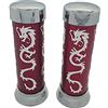 one by Camamoto cod. 77344301 kit set coppia manopole dragon colore rosso compatibile con grip ottimale prodotto di facile installazione, ø sx 22mm / dx 25mm - lungh. 130 mm