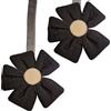 Generico Bloom Coppia Calamite per Tende a Forma di Fiore in Vari Colori (Black)