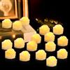 BORDEAG 24 lumini a LED, senza fiamma, a LED, senza fiamma, per matrimoni, decorazioni natalizie, Halloween (3,3 x 4 cm)