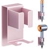 YYBO Porta Piastra per Capelli, Porta Phon da Muro, Supporto phon da Parete, porta Asciugacapelli Adatto per Piastre e Arricciacapelli, Oro Rosa