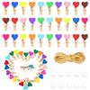 HMCEY 100 Pezzi Mollette Piccole Legno,Mollette per Foto Colorate,Molletta per Bucato Piccole,Wood Clips,Molletta Decorative Matrimonio,Mollettes da Appendere Foto per Scrapbooking DIY, Cartoline