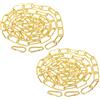 PATIKIL 1,82m Catena Sospensione per Lampadario Illuminazione Finitura Oro, 2 Set Catena ad Anello in Metallo per Lampadario Sospensione Pianta Sospesa