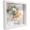 GraduatePro Cornice 3D 30x30 Profonda con vetro per Oggetti in Legno da Parete Tavolo Bianco Regalo Decorativo