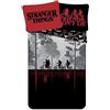 Jerry Fabrics Stranger Things - Set copripiumino singolo e federa a testa in giù, misura europea per bambini, adolescenti, fan nei colori nero e rosso