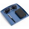 Situér Milano Svuotatasche Design Moderno 20x20cm con Bordi Curvi in Metallo Verniciato Blu Made in Italy - Vassoio Portaoggetti Versatile, Elegante e Raffinato