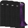 Vicloon Borsa Porta Abiti da Viaggio, 4 Pezzi Copriabiti Antipolvere 180 * 60cm, Tessuto non Tessuto Abbigliamento Copre per Abiti con Cerniera, Lavabile e Riutilizzabile, per Vestito, Cappotto lungo