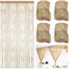 Umllpet Tenda a Fili per Porta 4 Pezzi 100x200 cm, Tenda Divisoria con Brillantini e Perline, Decorazione Finestre Matrimoni Feste Eventi