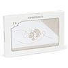 Foppapedretti Completo Lenzuolino Babyfly, 100% cotone, Composto da lenzuolo ricamato (120x80 cm), lenzuolino inferiore ad angoli (120x65 cm) e federa (60x40 cm), Bianco/Beige