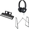 Yamaha Tastiera portatile PSR-E283 per principianti in dotazione con cuffie HPH-100, supporto per tastiera L-2C